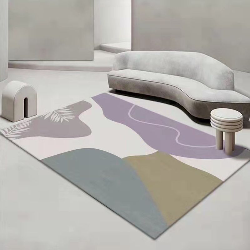 Grey Circle Teppich Polyester Freizeitteppich nicht rutschfestem Teppich für den Salon