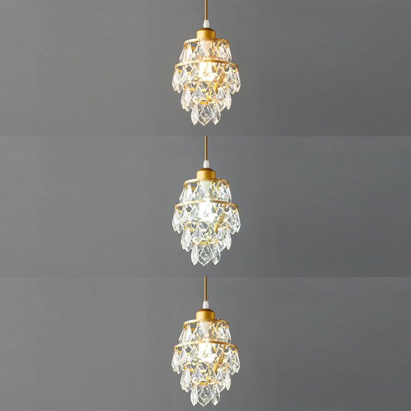 Petite lampe suspendue en cristal élégant