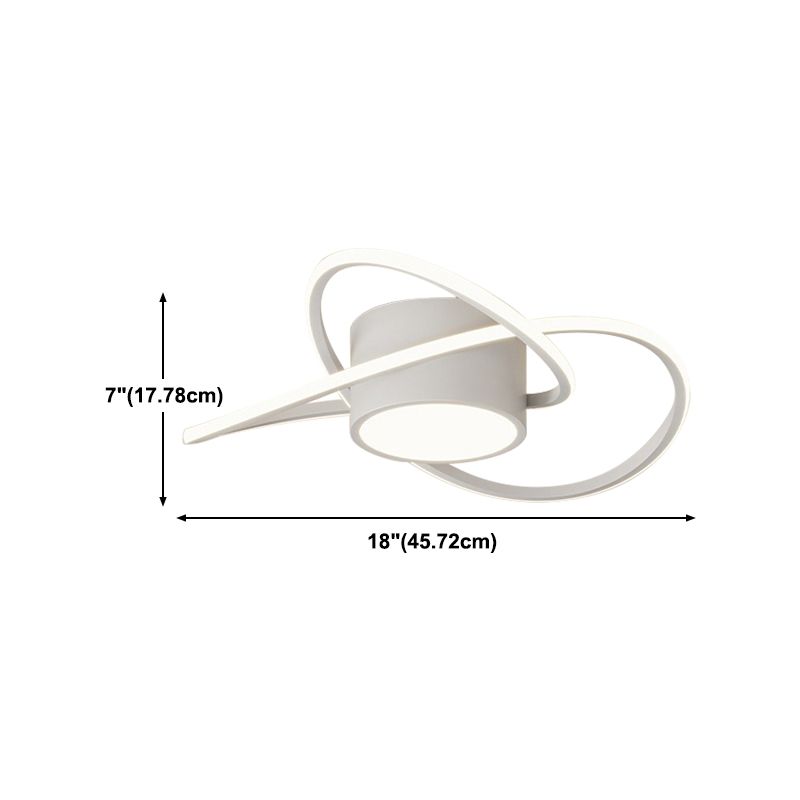 White Flush Mount Lighting Modernism Metal Ceiling Light for Home