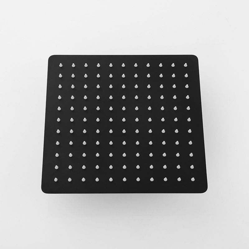 Stainless Steel Square Showerhead Standard Spray Pattern Wall-Mount Showerhead