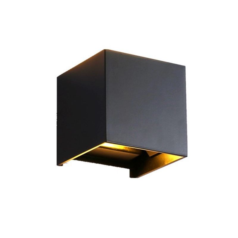 Contemporary Style Squared Wall Lamps Metal 2 Lights Wall Lighting