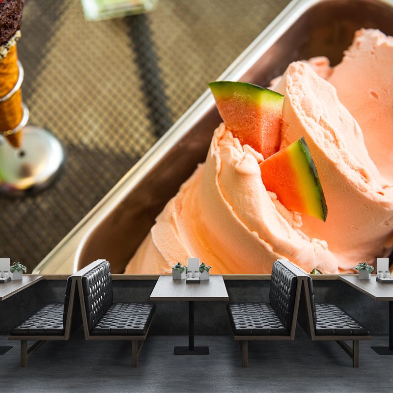 Customized Ice Cream Mural Wallpaper Wall Covering Environmental Commerce Shop