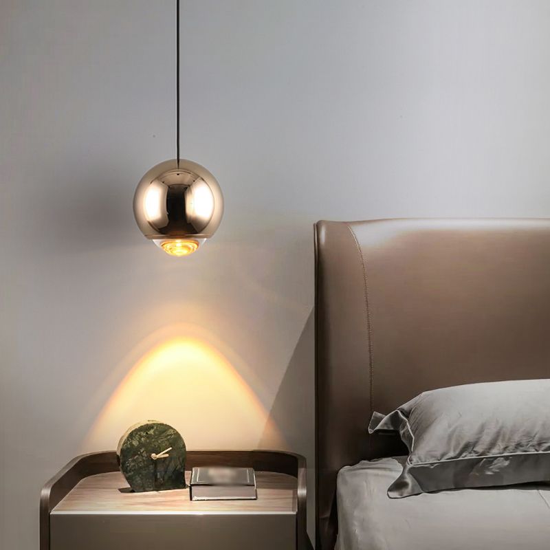 Eigentijdse stijl bolvormige vorm hanglamp metaal 1 lichthangende lamp