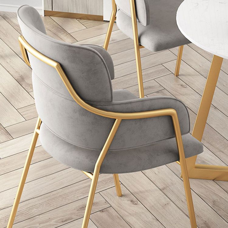 Traditional Faux Marble Top Dining Set with Gold Metallic Legs for Dining Furniture