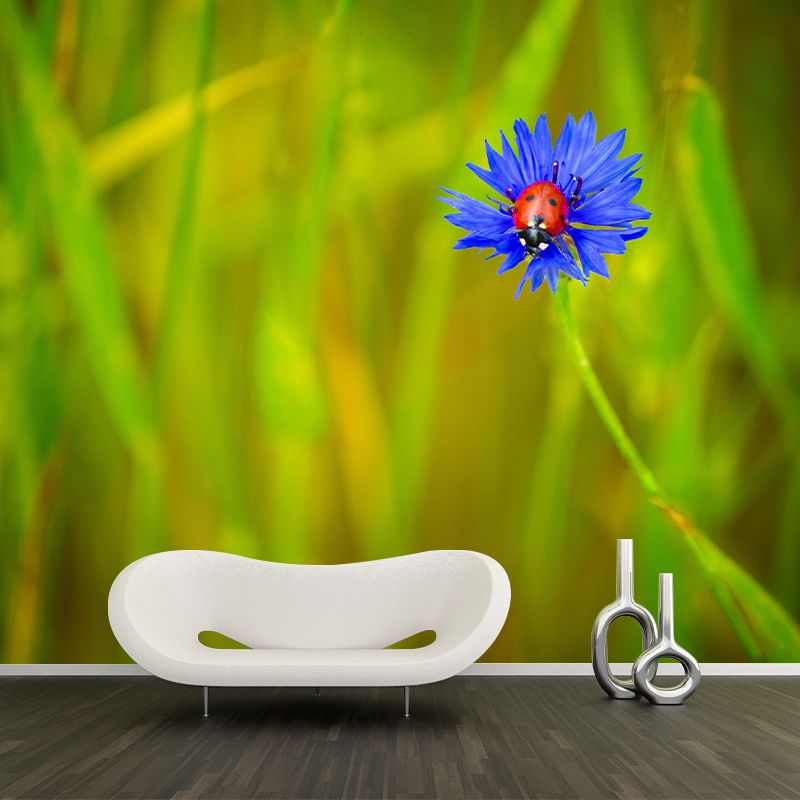 Customized Moisture Resistant Mural Wallpaper Decal Knapweed Wall Decor