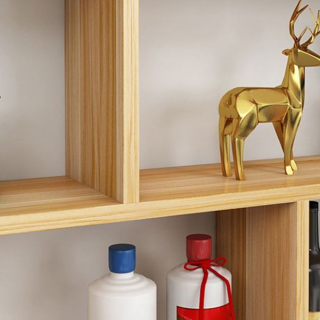 Contemporary Floating Bookshelf Wall Mounted Manufactured Wood Bookcase