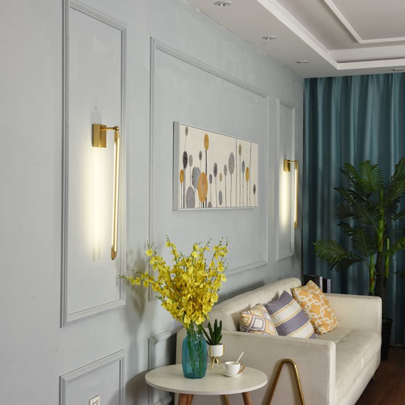 23.6" H Rotatable Long Strip LED Wall Sconce Contemporary Minimalism Style Lighting Fixture for Restaurant Cafe Shop