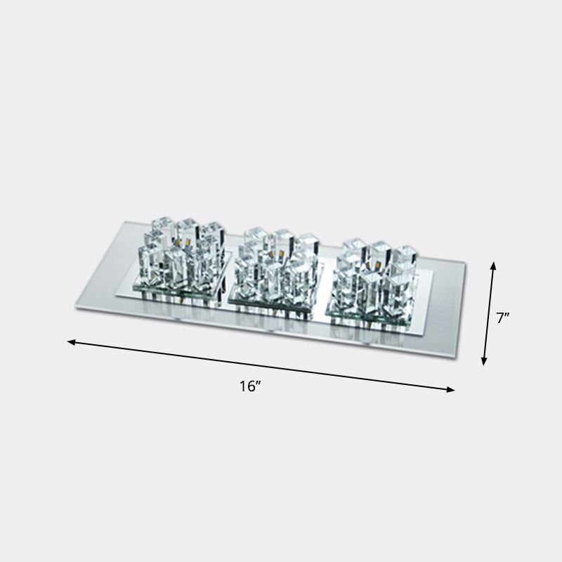 Rechteck LED Bündig Mount Licht Einfachheit Crystal Entryway Flush Mount Ceiling Licht