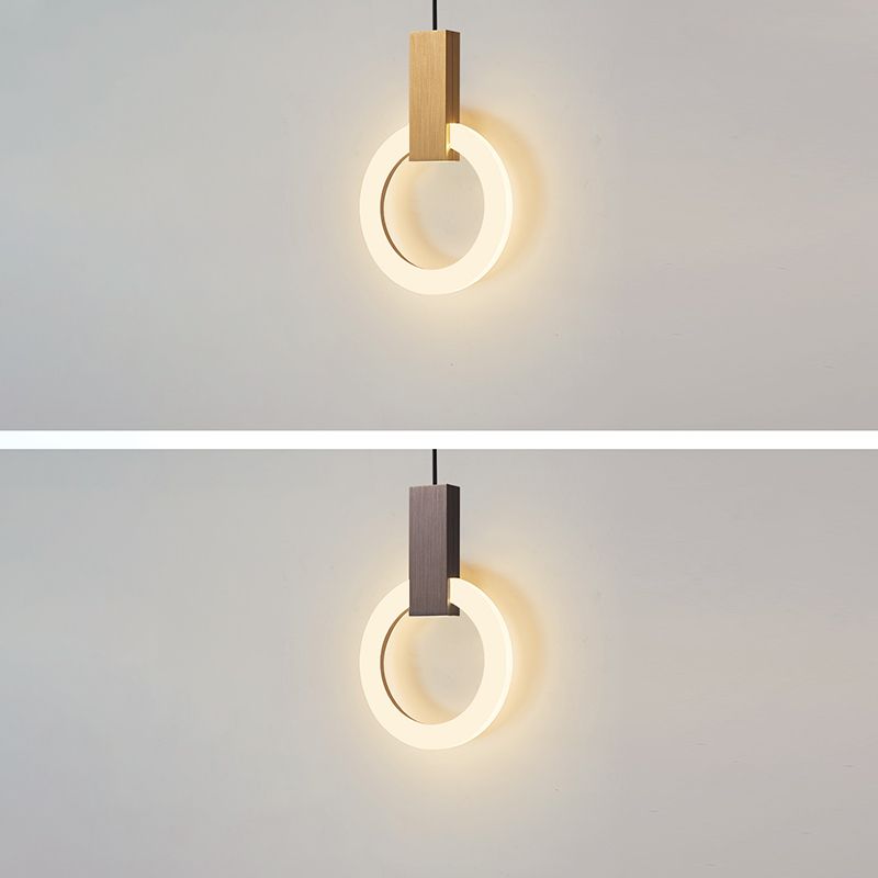 Style moderne de style suspendu salon LED Round Shape Pendant lampe de lampe