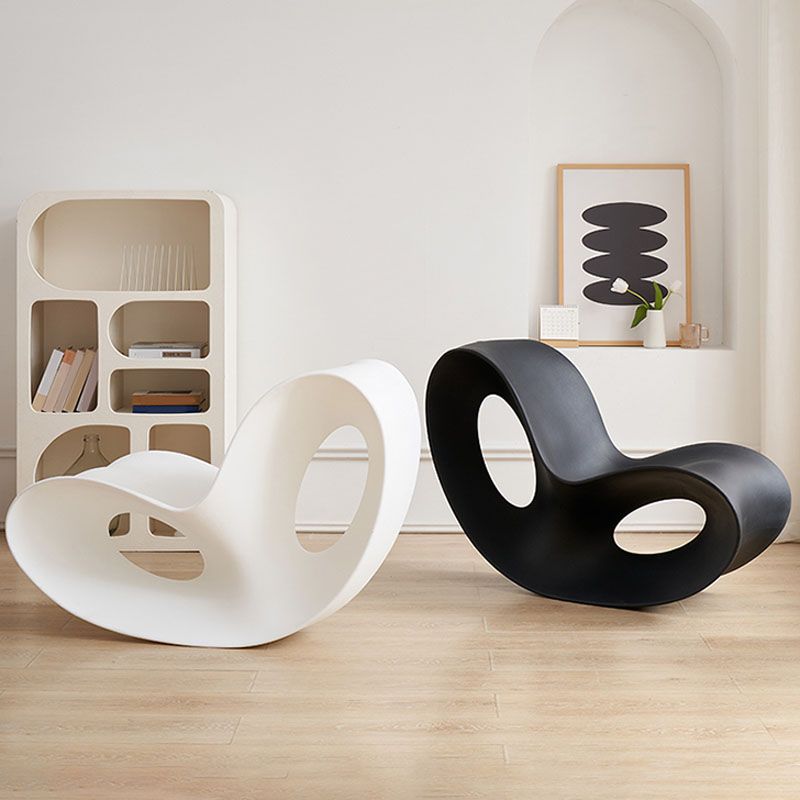 Contemporary Rocking Chair Acrylic Solid Color Indoor Rocking Chair without Armrest