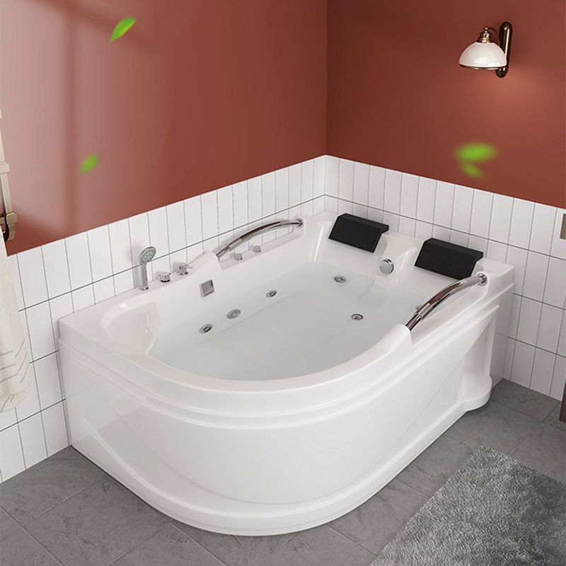 Free Form White Bathtub Bathroom Back to Wall Modern Bath Tub