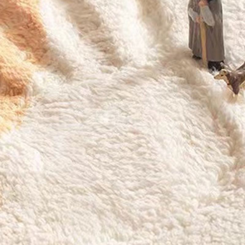 Tapis décontracté orange en Polyester, bloc de couleur, résistant aux taches, pour la décoration de la maison