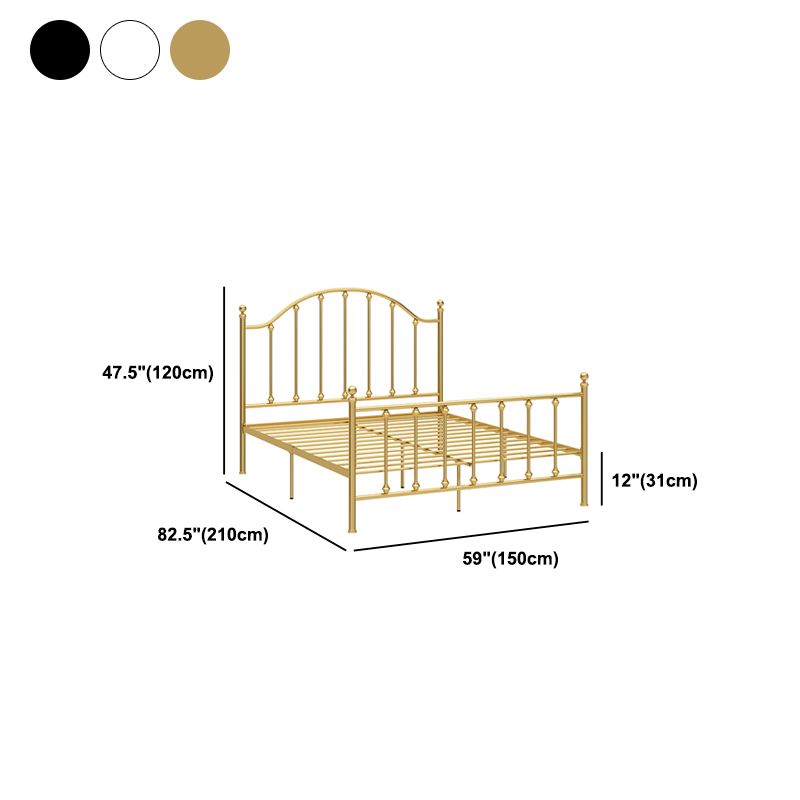 47.24" Modern Style Metal Bed Frame with Headboard and Footboard