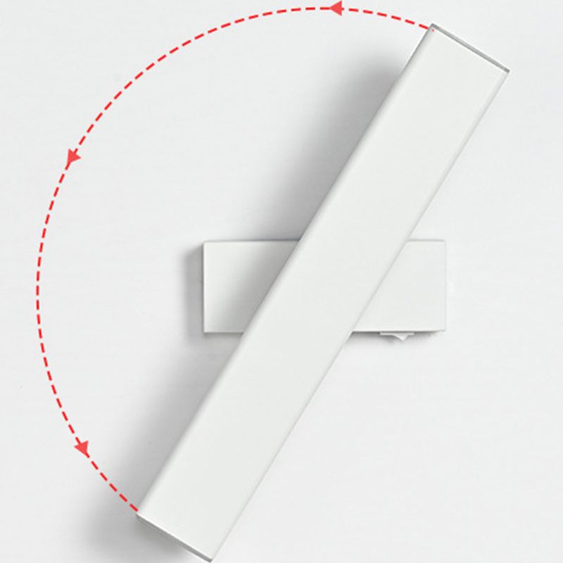 Modern Metal Wall Light Strip Rotatable LED Wall Sconce for Living Room