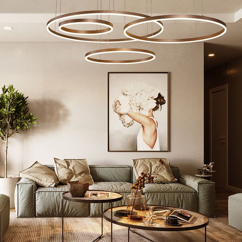 Metal Chandelier Lighting Fixture Modern Chandelier Pendant Light for Living Room