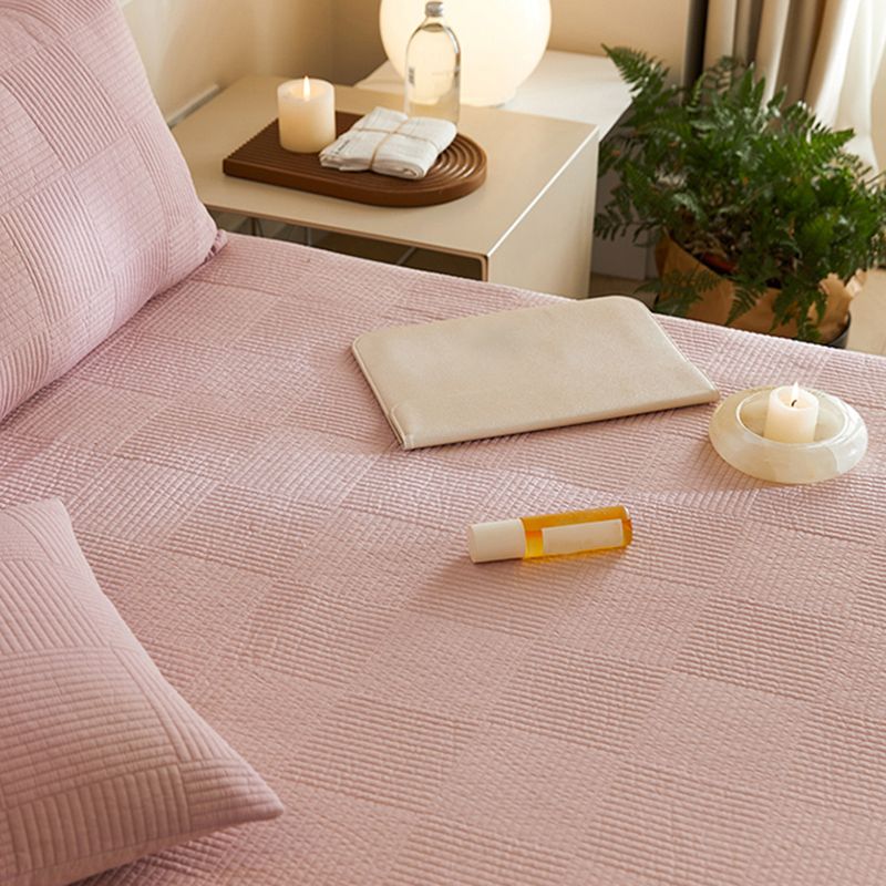 Modern Bed Sheet Set Solid Color Basic Fitted Sheet for Bedroom