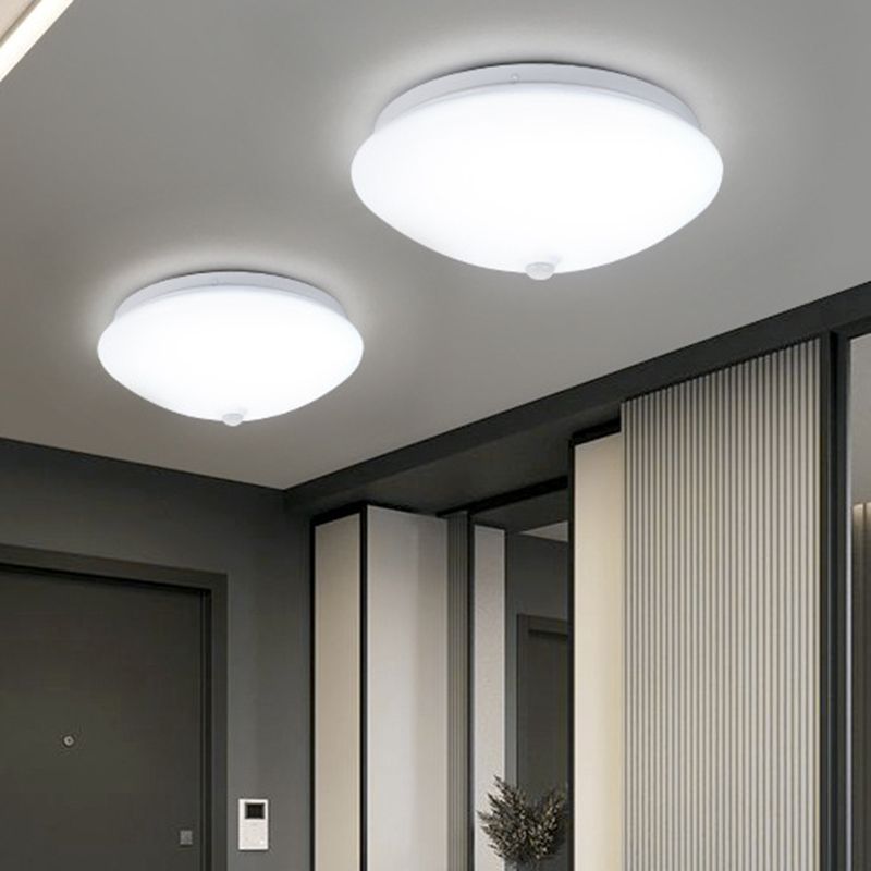 Luminaire encastré à détection de mouvement en forme de capuchon, plafonnier LED blanc en acrylique Simple pour couloir