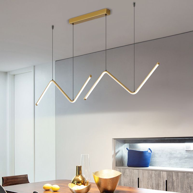 2 Light Linear Island Lights Contemporary Metal Island Lighting Ideas