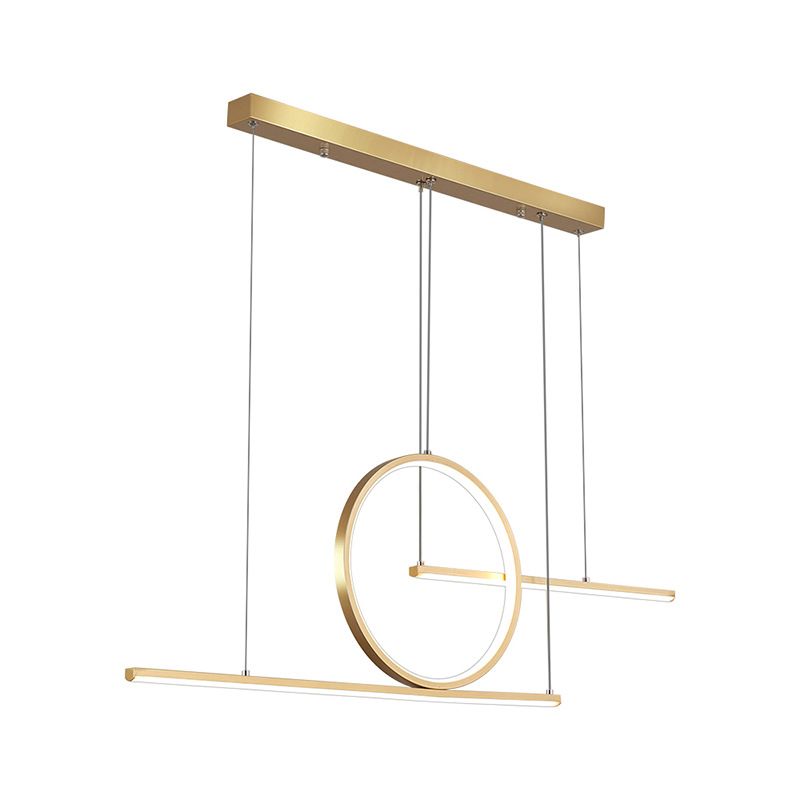 Modern Geometric Pendant Lighting Island Metals 3 Light Island Lights