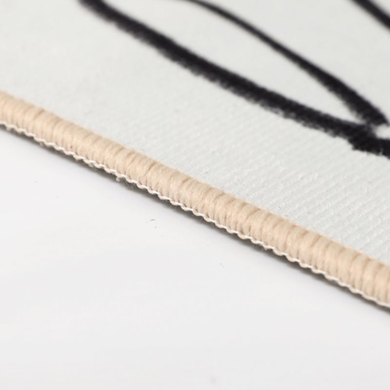 Modern Indoor Rug Simplicity Contrast Panel Carpet Polyester Non-Slip Area Carpet for Living Room