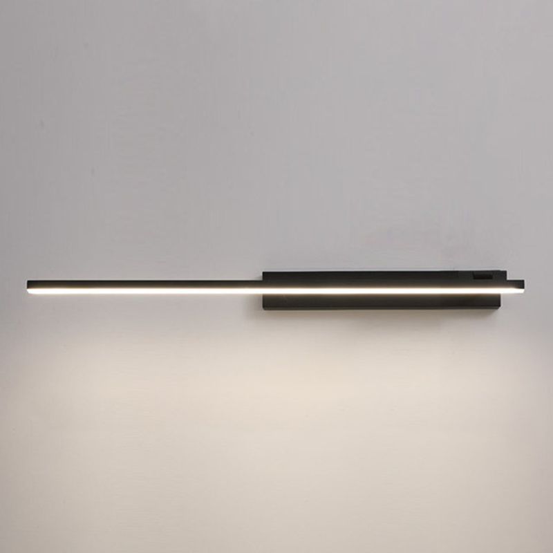 Metal Linear Mirror Light Fixture Minimalist Style LED Wall Mount Light Fixture