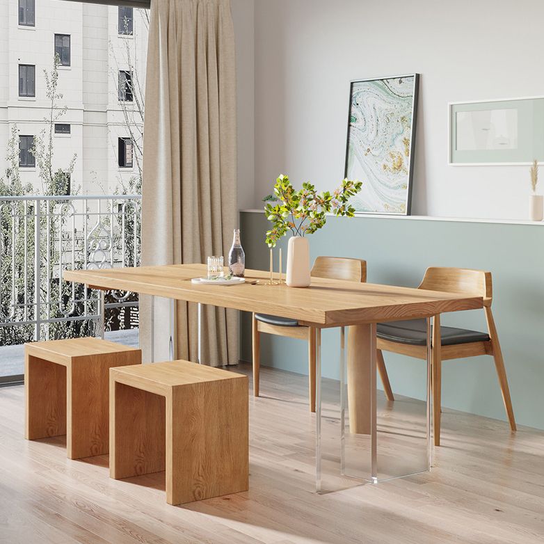 Modern 1/2/3/4/5 Pieces Dining Bench Set Solid Wood Dining Room Furniture