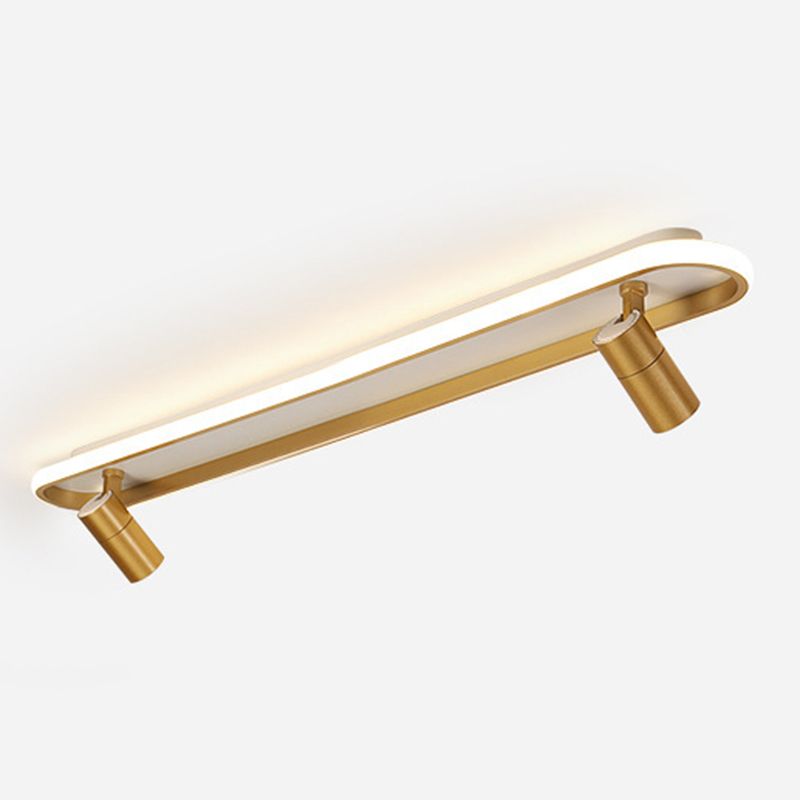 Modern LED Ceiling Lamp with Spotlight Gold Flush Mount Light for Clothing Shop