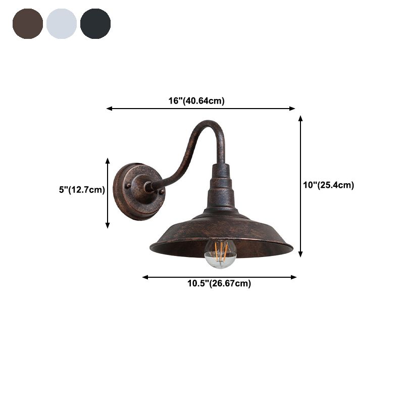 Industrial Style Barn Light Wall Sconce Metal 1 Light Sconces for Outdoor