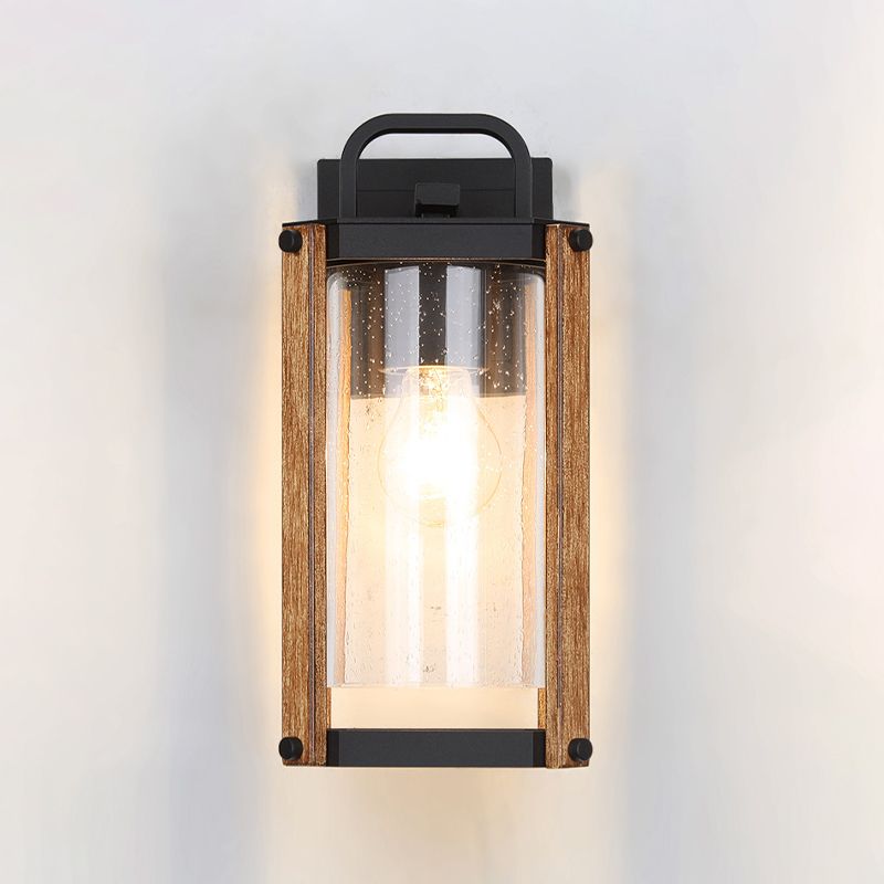 Industrial Metal Wall Light Cage Shape 11.5" High Wall Sconce with Glass for Outdoors