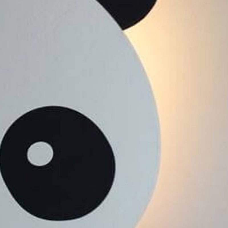 Nordic Style Iron Wall Light Panda Shape Wall Lamp for Children's Room