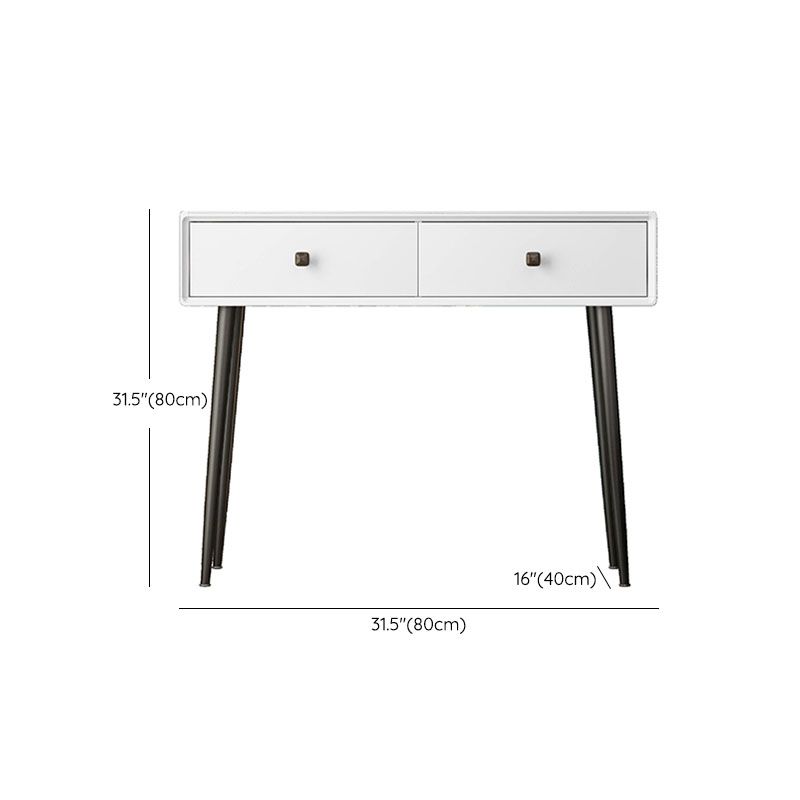 Vanity Stone Makeup Dressing Table Stool Set with Drawer - 31.5" H