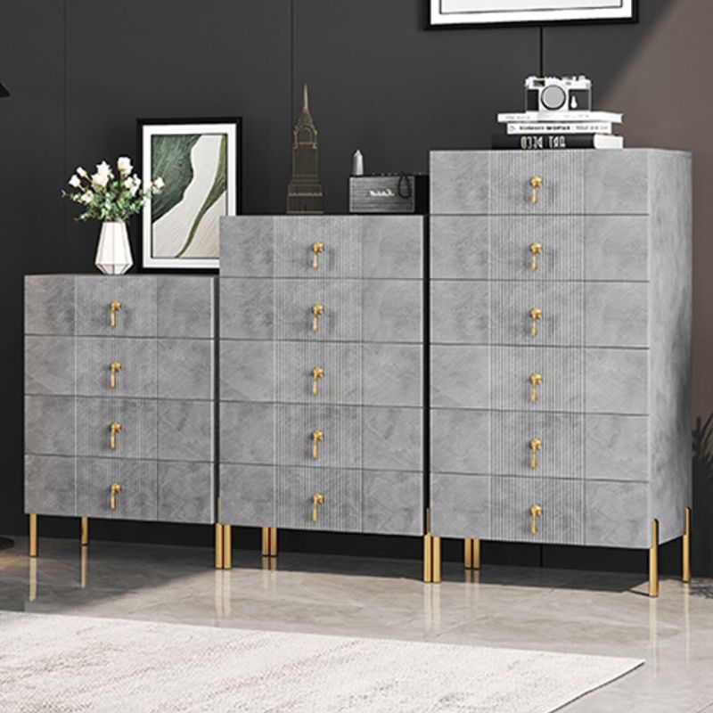 Contemporary Glam Double Dresser Wood Storage Chest Dresser for Home Office