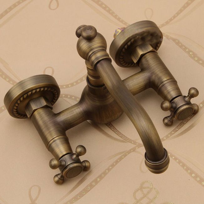 Traditional Wall Mounted Copper Claw Foot Tub Faucet Trim Low Arc Claw Foot Tub Faucet