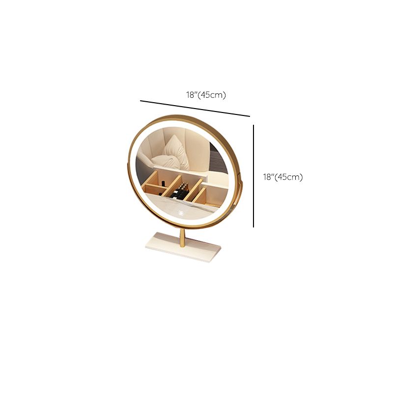 Standing Makeup Vanity Desk Lighted Mirror Makeup Vanity Set with Drawer