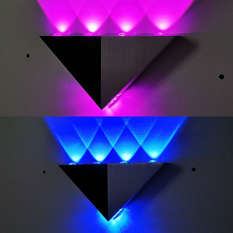 Lampade a parete triangolare in stile minimalista moderno in metallo a 5 luci lampade a parete in finitura nera