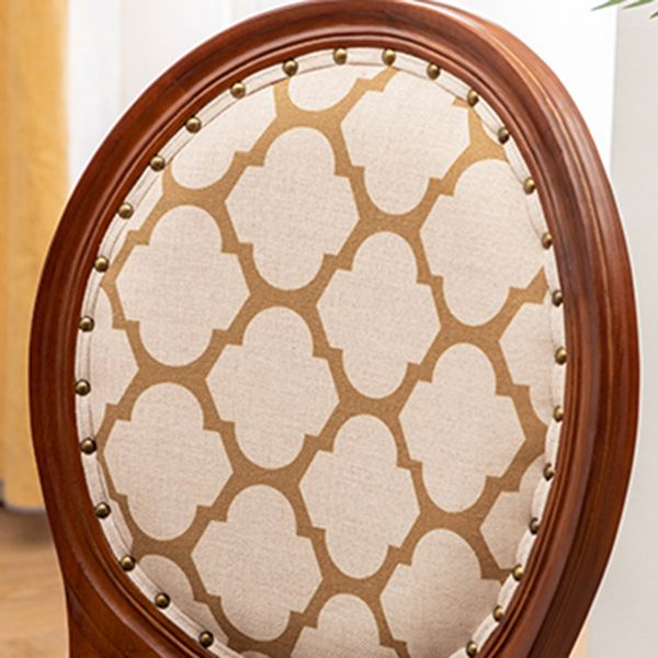 Solid Wood Country Style Dining Chair Matte Finish King Louis Back Side Chair