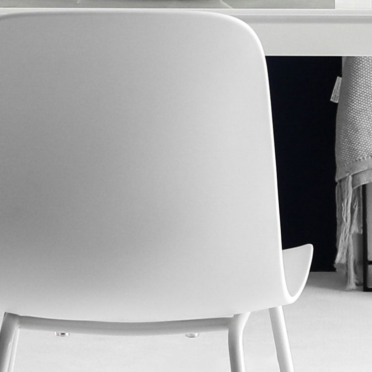 Silla de comedor moderna sin brazos Silla de comedor de plástico para uso en restaurantes