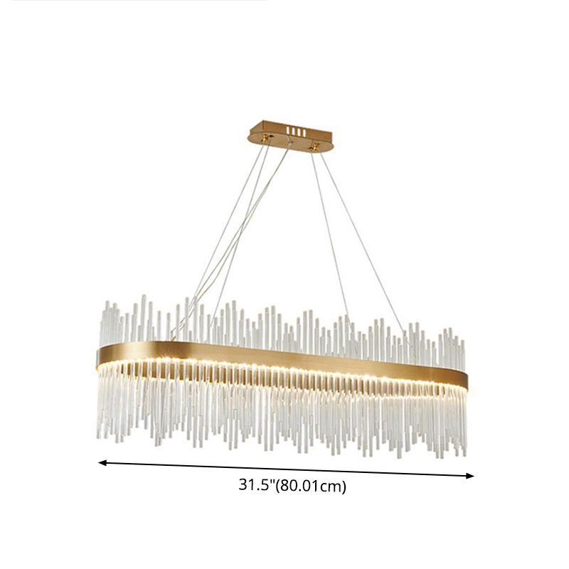 Modern Drum Chandelier Glass Crystal Pendant Ceiling Lights with Adjustable Hanging Cord for Living Room