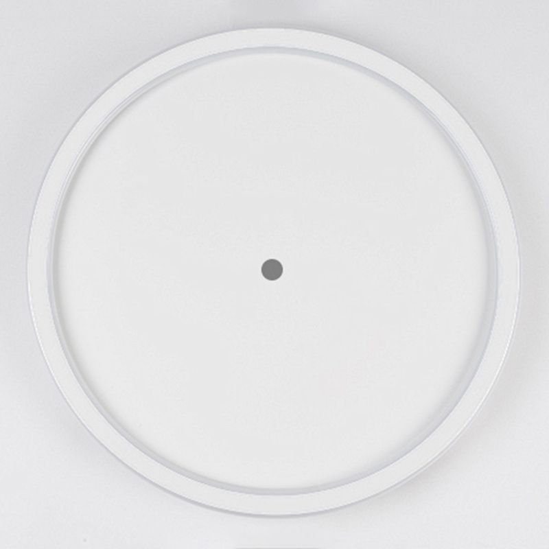 Circle Shape Flush Mount Modern Metal Ceiling Light with Silicone Shade for Living Room