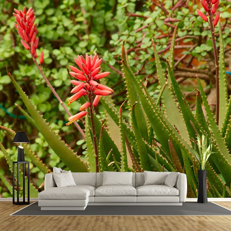 Simple Plant Wall Mural Decal for Bedroom Decoration, Moisture Resistant