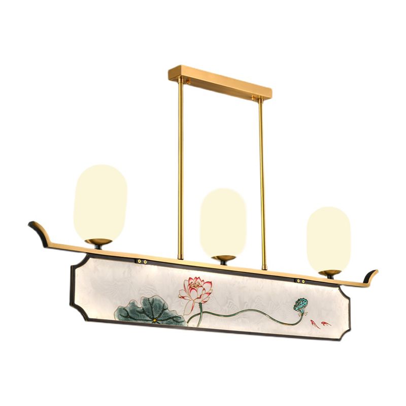 Accesorios de iluminación de la isla de cilindro modernos iluminación de vidrio