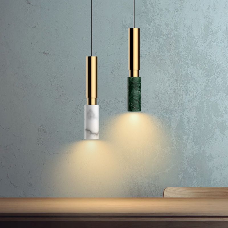 Luce moderna a sospensione di pietra geometrica Luce sospesa per soggiorno