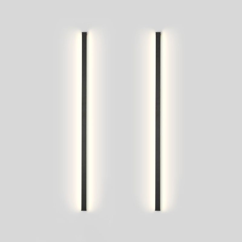 Luz de pared de pared en forma de rectángulo LED Nordic Nordic Moder Black Metal Acrylic Wall Light