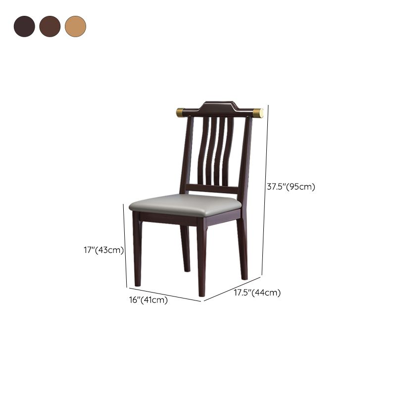 Solid Wood Dining Chairs Modern Style Armless Dining Chairs for Dining Room
