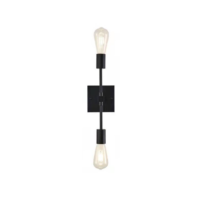 Nordic Style Metal Wall Light Minimalist 2 Lights Wall Sconce for Bedroom