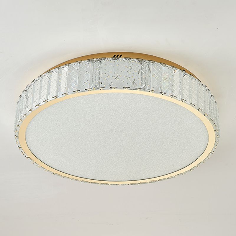 Contemporain K9 Crystal Flush Mount 1-Light Flush Ceiling Light for Living Room