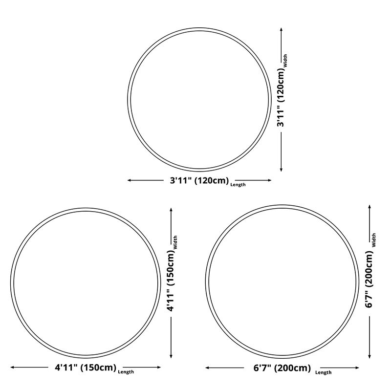 Round Gray Color Plain Rug Polyester Contemporary Anti-Slip Backing Indoor Rug for Living Room