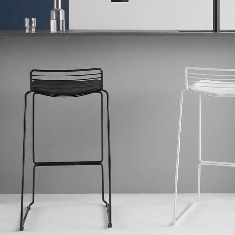 Industrial Steel Bar Height Stool Armless Bar Stool for Living Room