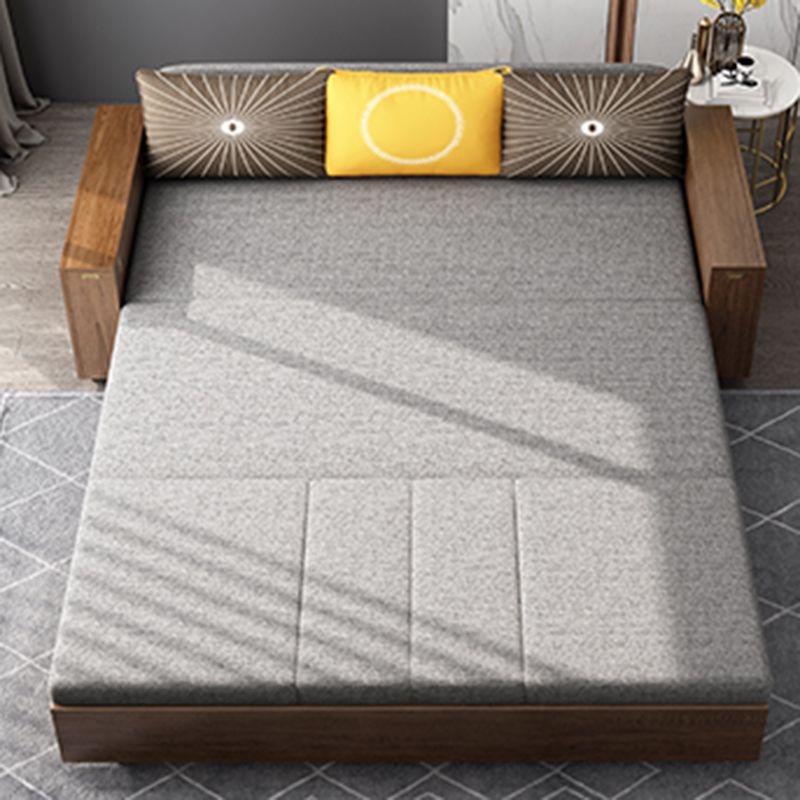 29" Wide Contemporary Sleeper Sofa Futon Gray Storage Sleeper Sofa