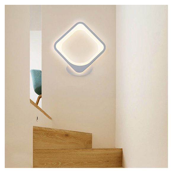Simple Triangle/Oval/Teardrop Wall Sconce Light Acrylic LED Corridor Wall Light Fixture in Warm/White